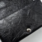 CHANEL MEDIUM CHEVRON BOY BAG LIMITED EDITION CALFSKIN BLACK SHW