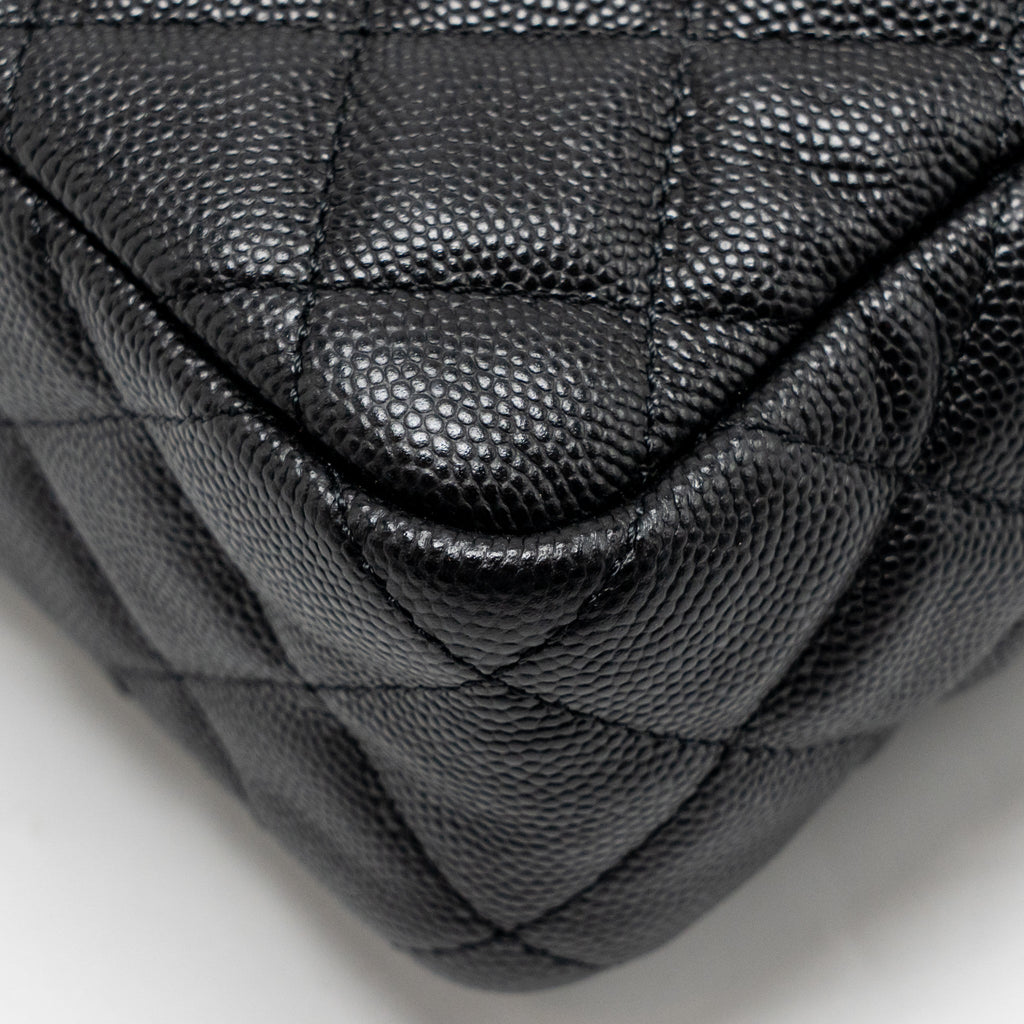 CHANEL SMALL HOBO CROSSBODY BAG CAVIAR BLACK GHW (MICROCHIP)