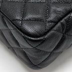 CHANEL SMALL HOBO CROSSBODY BAG CAVIAR BLACK GHW (MICROCHIP)