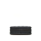 CHANEL SMALL TRENDY CC FLAP BAG WITH TOP HANDLE LAMBSKIN BLACK LGHW