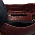 BALENCIAGA MINI EDGED CITY BAG BURGUNDY WITH GHW