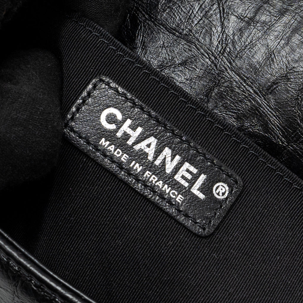 CHANEL MEDIUM CHEVRON BOY BAG LIMITED EDITION CALFSKIN BLACK SHW