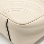 GUCCI MINI MARMONT BAG CALFSKIN WHITE GHW