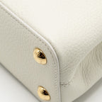 LOUIS VUITTON CAPUCINES BB TAURILLON BY THE POOL SNOW WHITE/PROVENCE BLUE GHW