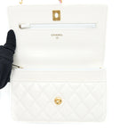 CHANEL 23P TOP HANDLE WALLET ON CHAIN CALFSKIN WHITE/MULTICOLOUR BRUSHED GHW (MICROCHIP)