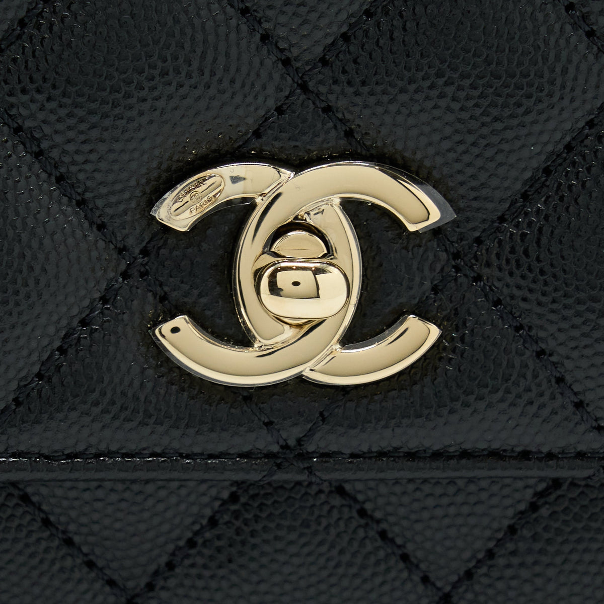CHANEL SMALL COCO HANDLE CAVIAR BLACK LGHW (MICROCHIP).