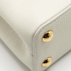 LOUIS VUITTON CAPUCINES BB TAURILLON BY THE POOL SNOW WHITE/PROVENCE BLUE GHW