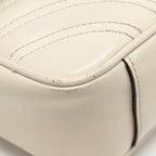 GUCCI MINI MARMONT BAG CALFSKIN WHITE GHW