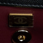 CHANEL SMALL COCO HANDLE CAVIAR BLACK LGHW (MICROCHIP).