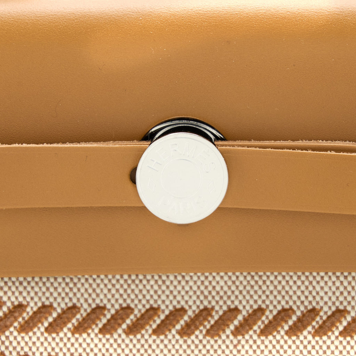 HERMES HERBAG ZIP 31 TOILE H EN RELIEF BRIDES SABLE/ECRU-BEIGE/NAT SABLE