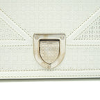 CHRISTIAN DIOR SMALL CANNAGE DIORAMA PATENT LEATHER IN WHITE SHW