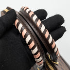 LOUIS VUITTON ALMA BB WITH BRAIDED HANDLES DAMIER EBENE CANVAS GHW
