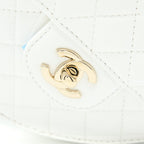 CHANEL 22S HEART BAG LAMBSKIN WHITE LGHW (MICROCHIP)