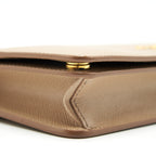 PRADA GIADA SAFFIANO LEATHER WALLET ON CHAIN BEIGE
