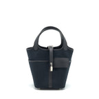 HERMES PICOTIN CARGO 18 SWIFT AND TOILE CANVAS BLACK SHW