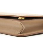 PRADA GIADA SAFFIANO LEATHER WALLET ON CHAIN BEIGE