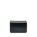 CHANEL 21A GOLD CRUSH FLAP BAG CALFSKIN BLACK GHW (MICROCHIP)