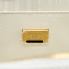 CHANEL 22S HEART BAG LAMBSKIN WHITE LGHW (MICROCHIP)
