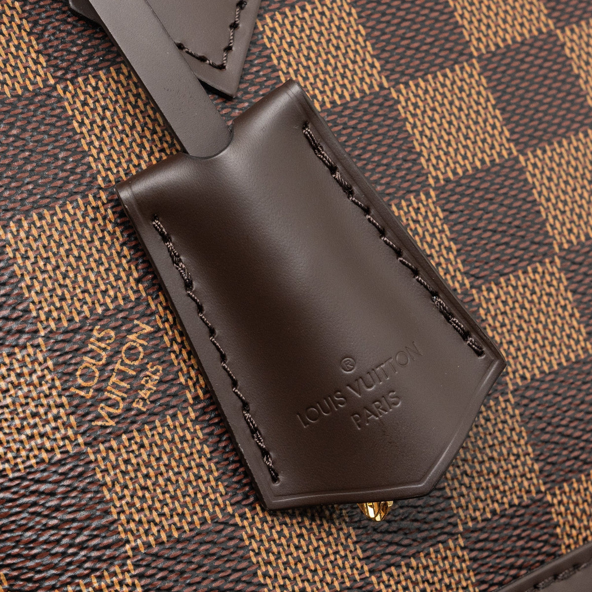 LOUIS VUITTON ALMA BB WITH BRAIDED HANDLES DAMIER EBENE CANVAS GHW
