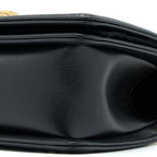 CHANEL SMALL BOY BAG CAVIAR BLACK GHW (MICROCHIP)