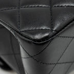 CHANEL MEDIUM CLASSIC DOUBLE FLAP BAG LAMBSKIN BLACK GHW