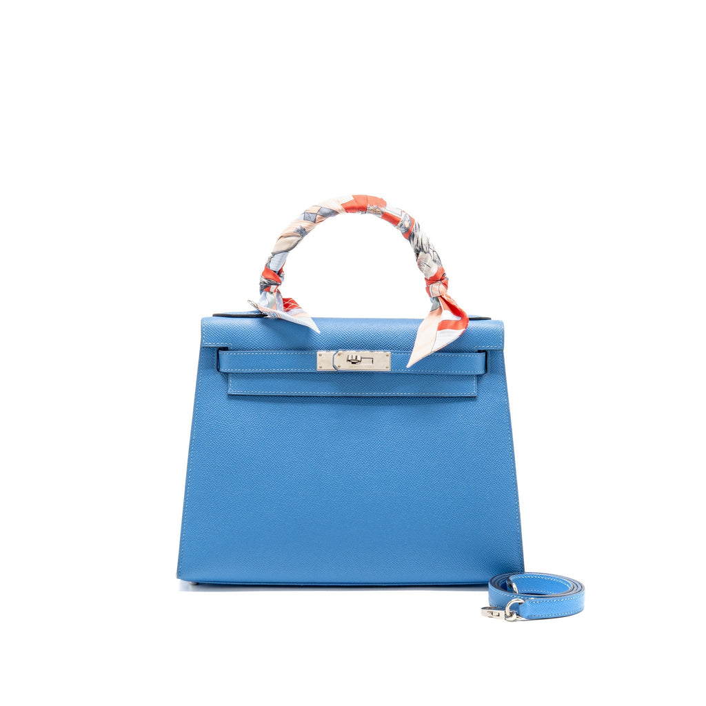 Hermes Kelly 28 Epsom 2T Blue Paradise SHW