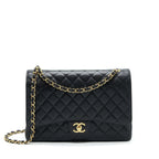 CHANEL MAXI CLASSIC DOUBLE FLAP CAVIAR BLACK GHW SERIAL 20
