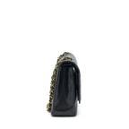 CHANEL MAXI CLASSIC DOUBLE FLAP CAVIAR BLACK GHW SERIAL 20