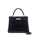 HERMES VINTAGE KELLY 28 BOX BLACK GHW