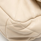 CHANEL MAXI 19 BAG GOATSKIN BEIGE MULTICOLOR HARDWARE