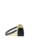CHANEL SMALL BOY CAVIAR BLACK BRUSHED GHW (MICROCHIP)