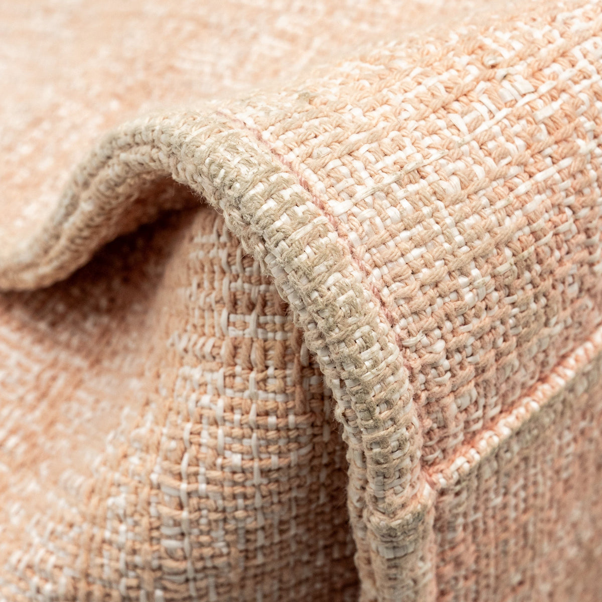 CHANEL DEAUVILLE TOTE BAG CANVAS/ CALFSKIN PINK SHW