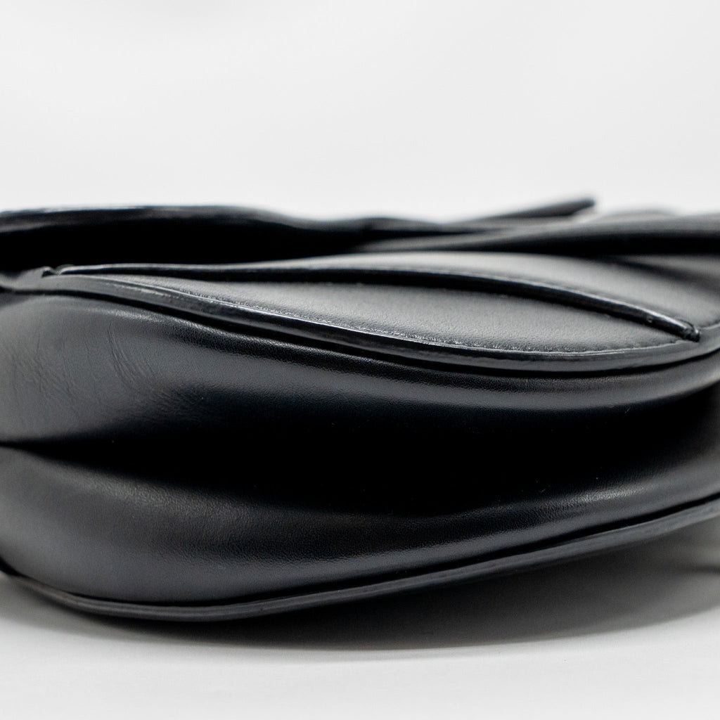 DIOR MINI SADDLE BAG CALFSKIN BLACK GHW