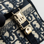 DIOR SMALL DIORCAMP BAG BLUE DIOR OBLIQUE EMBROIDERY GHW