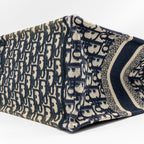 DIOR SMALL BOOK TOTE BLUE/ECRU DIOR OBLIQUE EMBROIDRY