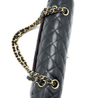 CHANEL MEDIUM CLASSIC DOUBLE FLAP BAG CAVIAR BLACK GHW (MICROCHIP)