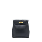 HERMES VINTAGE KELLY ADO 20CM SWIFT BLACK GHW