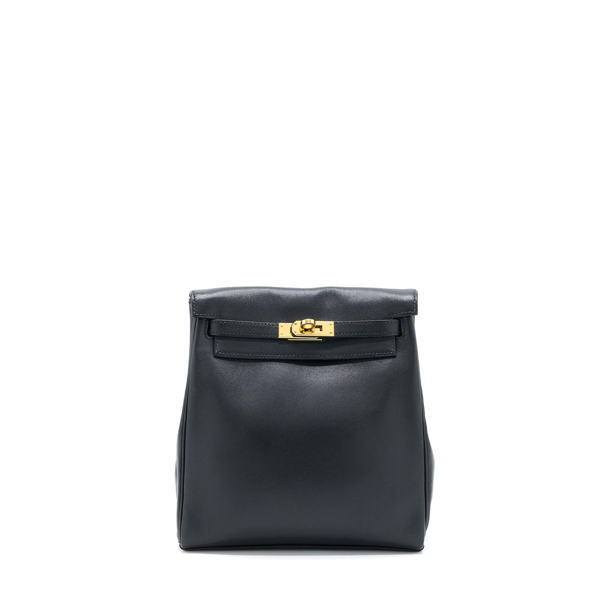 HERMES VINTAGE KELLY ADO 20CM SWIFT BLACK GHW