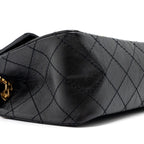 CHANEL MINI 2.55 REISSUE FLAP BAG AGED CALFSKIN BLACK GHW (MICROCHIP)