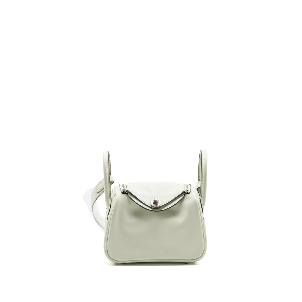 Hermes Mini Lindy Swift Vert Fizz SHW