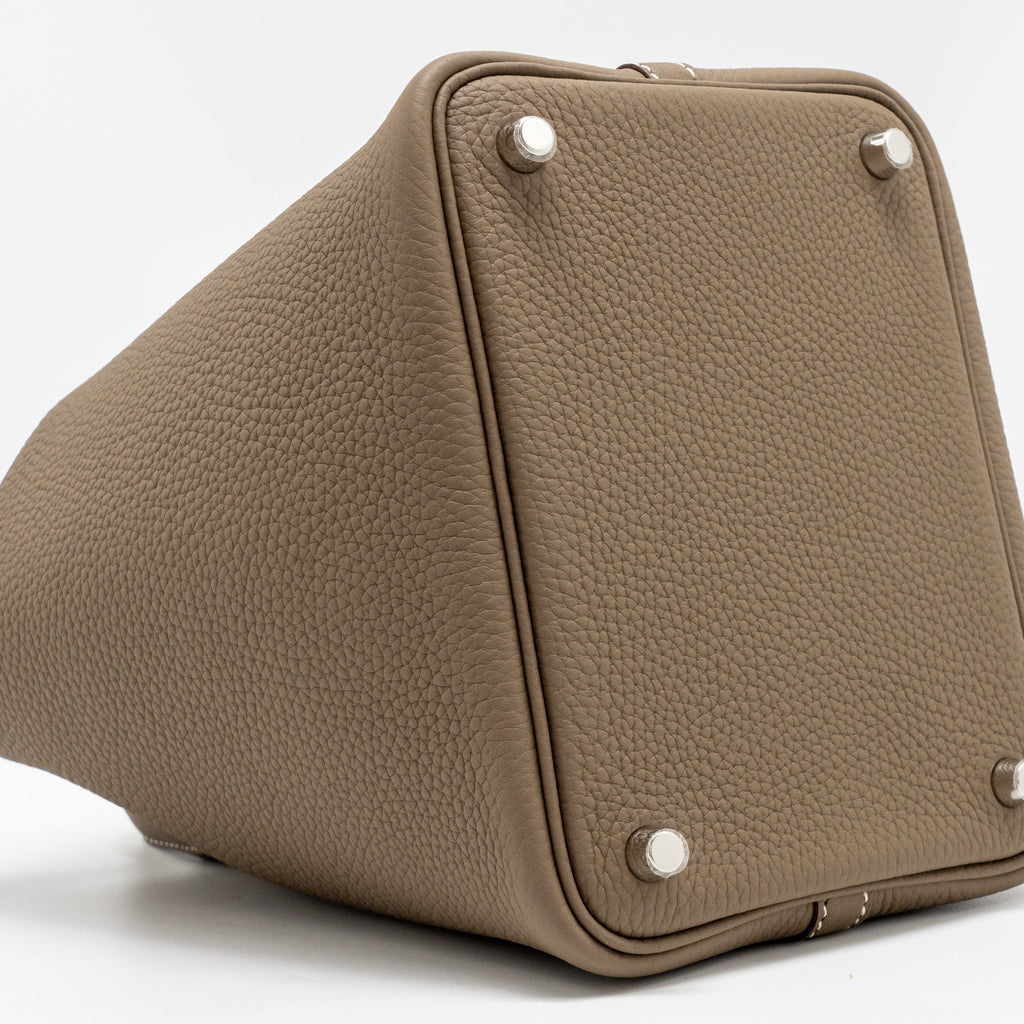 Hermes Picotin 18 Lock Bag Clemence Etoupe SHW