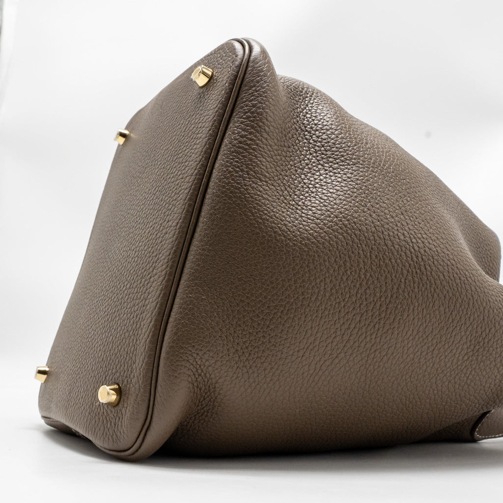 Hermes Picotin 22 Lock Bag Clemence Etoupe GHW