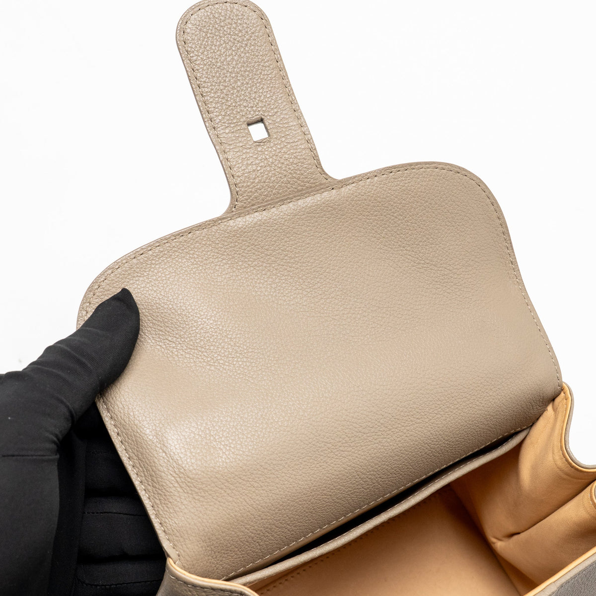 Delvaux mini brillant calfskin grey SHW