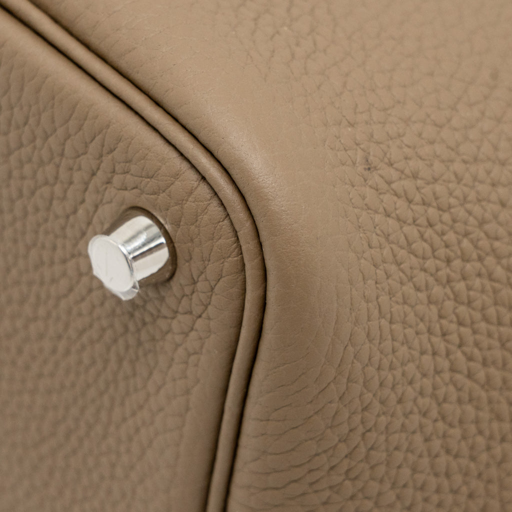 Hermes Picotin 18 Lock Bag Clemence Etoupe SHW