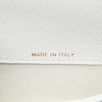 CHANEL 23C COCO LOVE MINI FLAP BAG WITH CHAIN CAVIAR WHITE BRUSHED GHW (MICROCHIP)