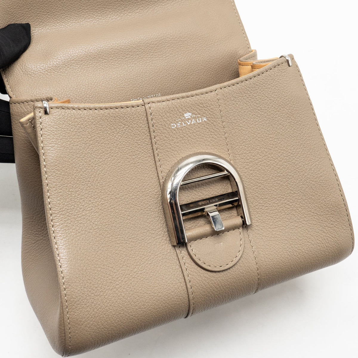 Delvaux mini brillant calfskin grey SHW