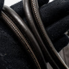CHANEL VINTAGE CAMBO REPORTER BAG CALFSKIN DARK BROWN SHW