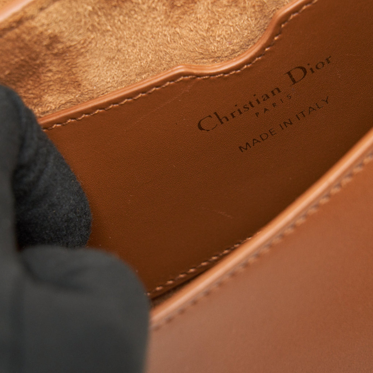 CHRISTIAN DIOR SMALL BOBBY BAG CALFSKIN BROWN GHW