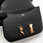 HERMES MINI CONSTANCE EPSOM BLACK RGHW