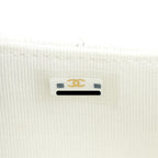 CHANEL 23C COCO LOVE MINI FLAP BAG WITH CHAIN CAVIAR WHITE BRUSHED GHW (MICROCHIP)